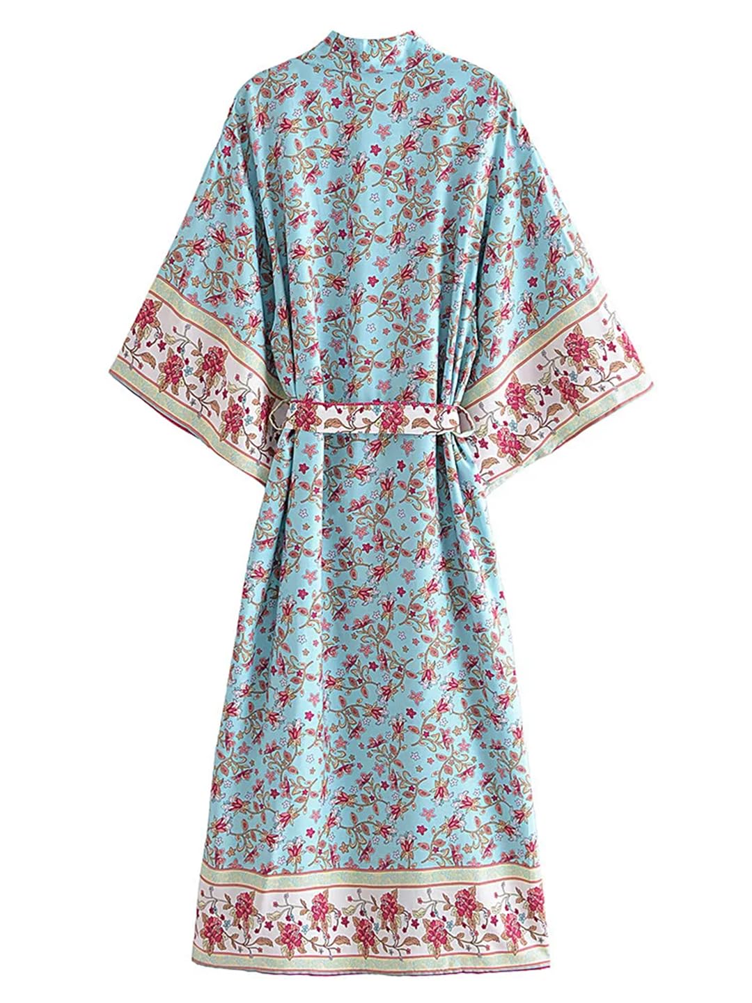 Disimlarl Kimono da donna con stampa bohémien, maniche a pipistrello, maxi copricostume da spiaggia