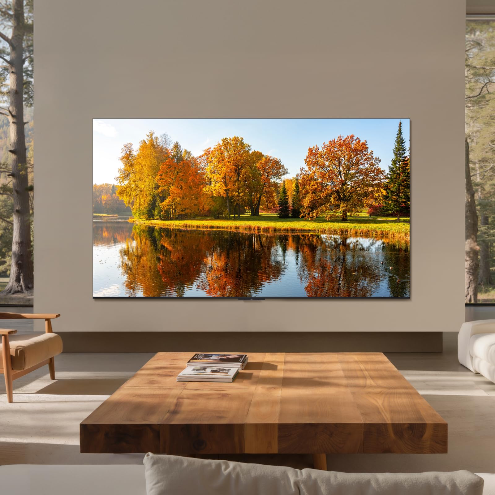 TCL 65C8L Televisor 65 Pulgadas SQD-Mini LED 4K Smart TV, HDR 5000 nits, 2040 Local Dimming, 144Hz Motion Clarity Pro, Bang & Olufsen, Dolby Vision IQ & Atmos, Game Master, Google TV, Apple AirPlay 2