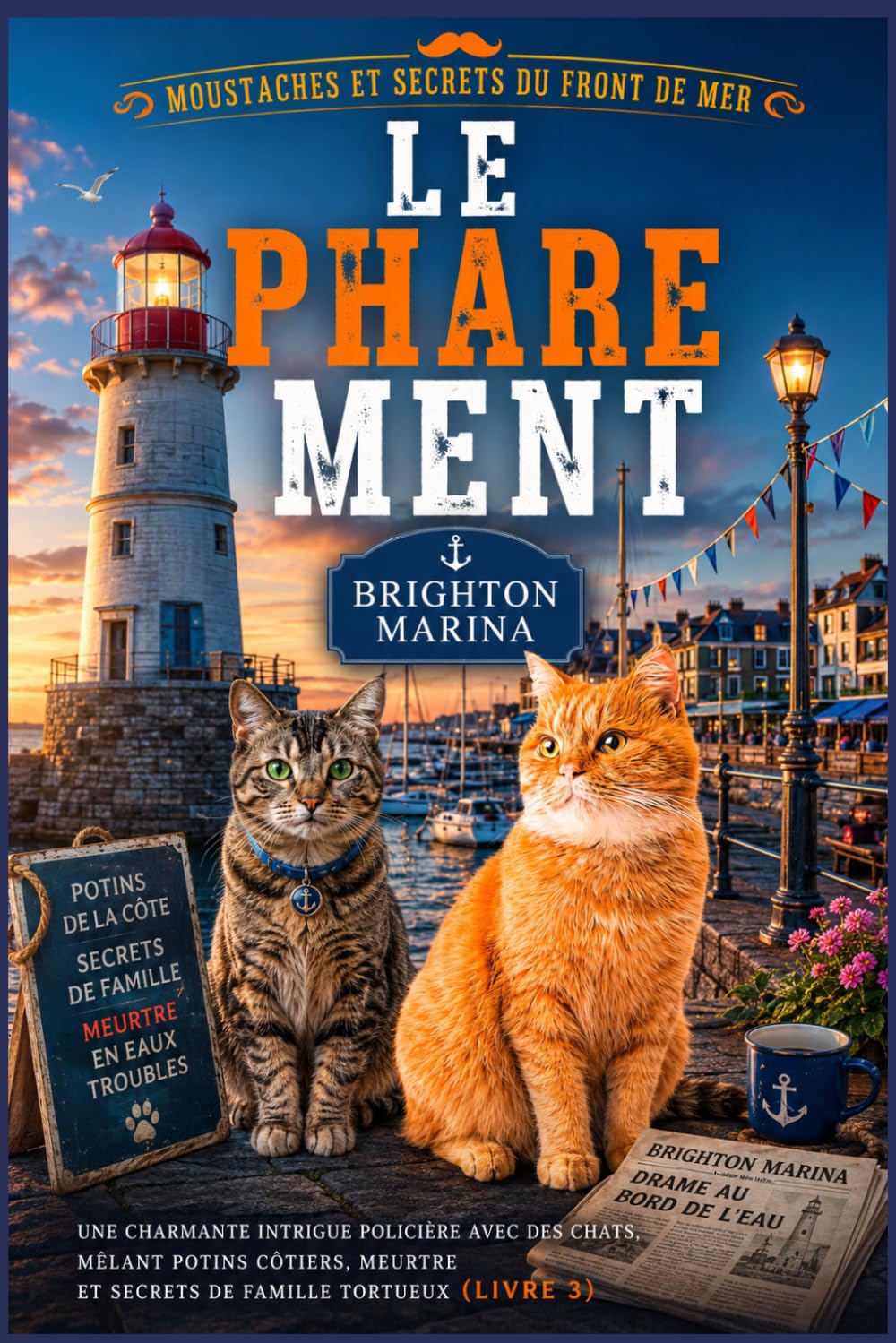 Le phare ment: Une charmante intrigue policière avec des chats, mêlant potins côtiers, meurtre et secrets de famille tortueux (Livre 3) (Moustaches et secrets du front de mer)