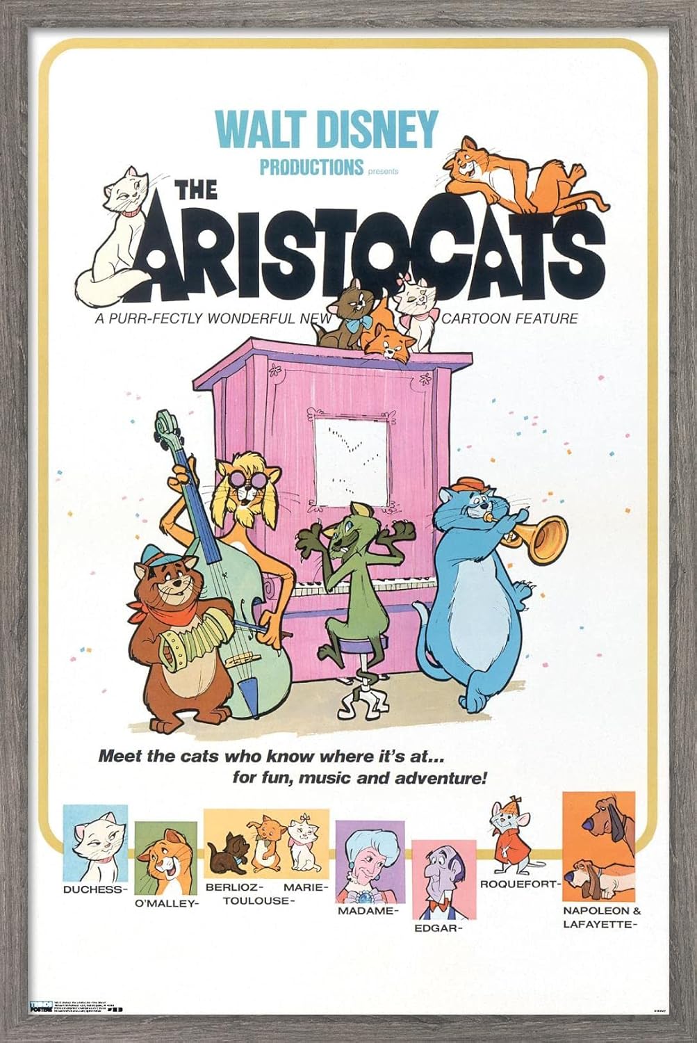 Trends International Disney The Aristocats - One Sheet Wall Poster, 22.375" x 34", Premium Unframed Version