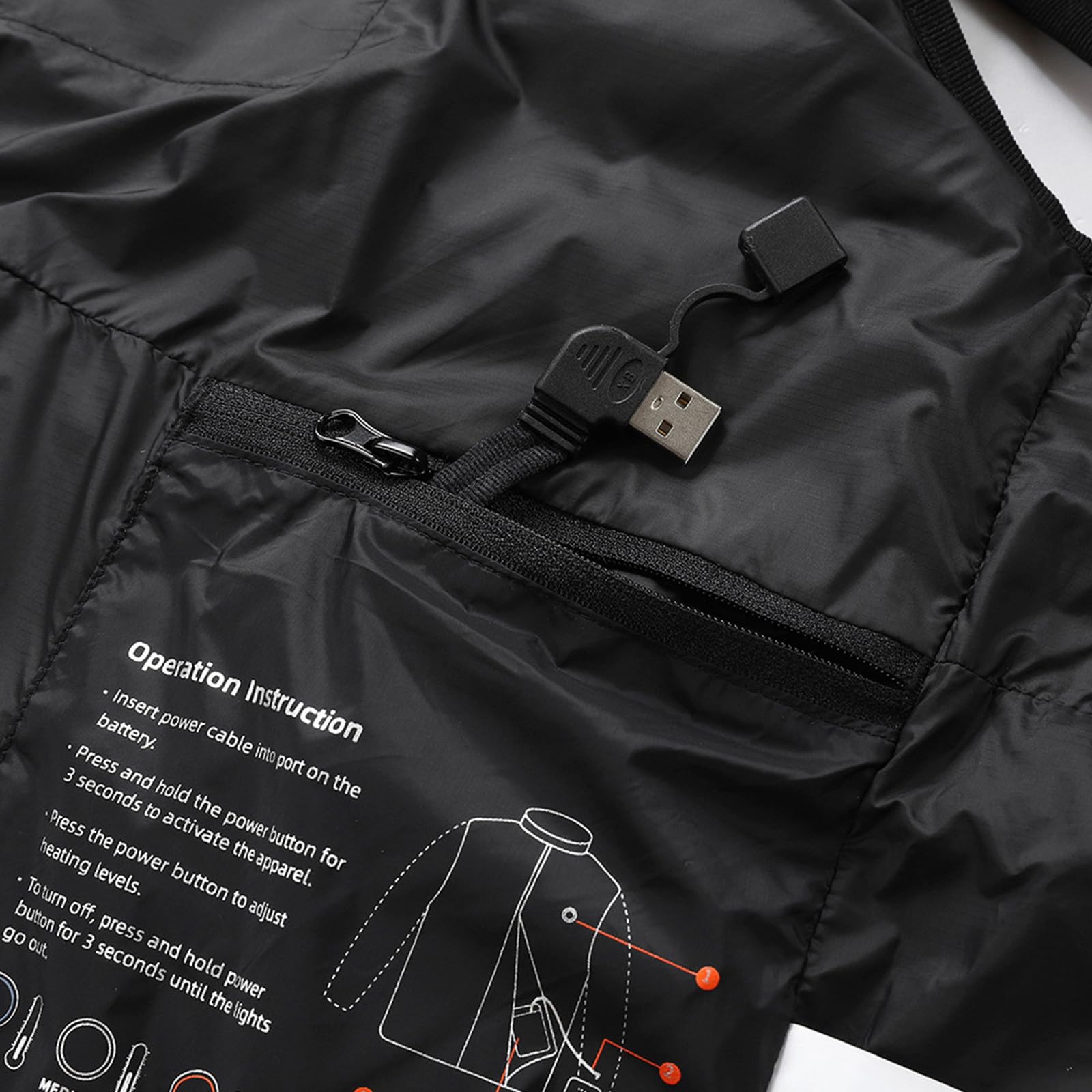 Beheizbare Jacke für Kinder Winterjacke Heizjacke 3 Zonen Heizung Wärmejacke Daunenjacke mit Heizung Steppjacke Puffer Jacke