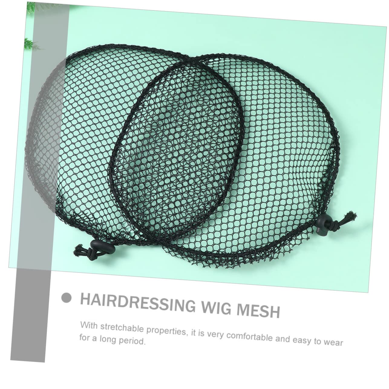 DEARMAMY 1 Set Portable Elastic Wig Mesh Caps Breathable Hair Accessory for Comfortable Wig Wear Includes and Claw Clips for Salon Use and Special Events