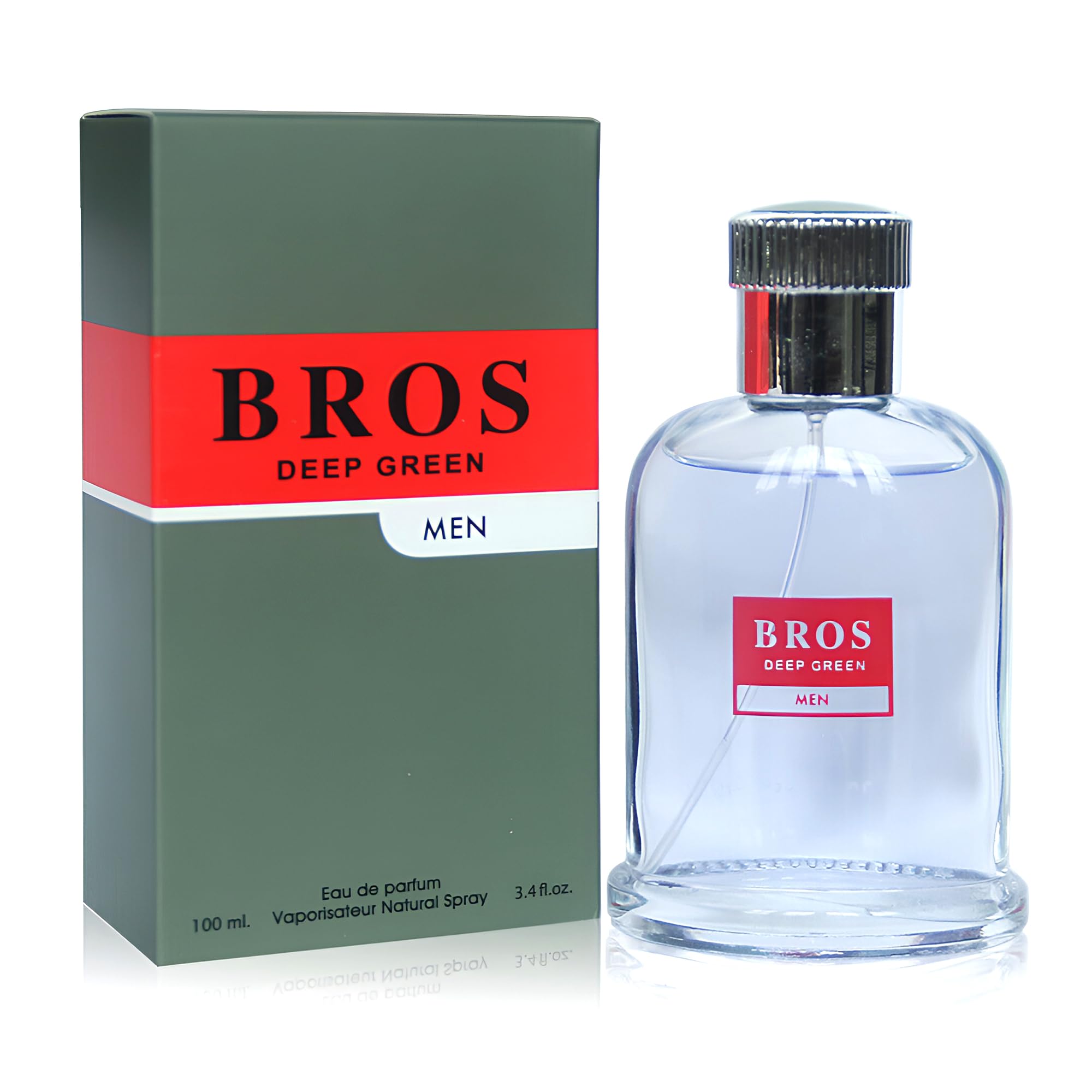 AFLUXE Bros Deep Green Sensual Woody Fragrance for Men | Long Lasting Cologne Aromatic Scent, Eau de Parfum Natural Spray - Great Holiday Gift, 3.4 Fl