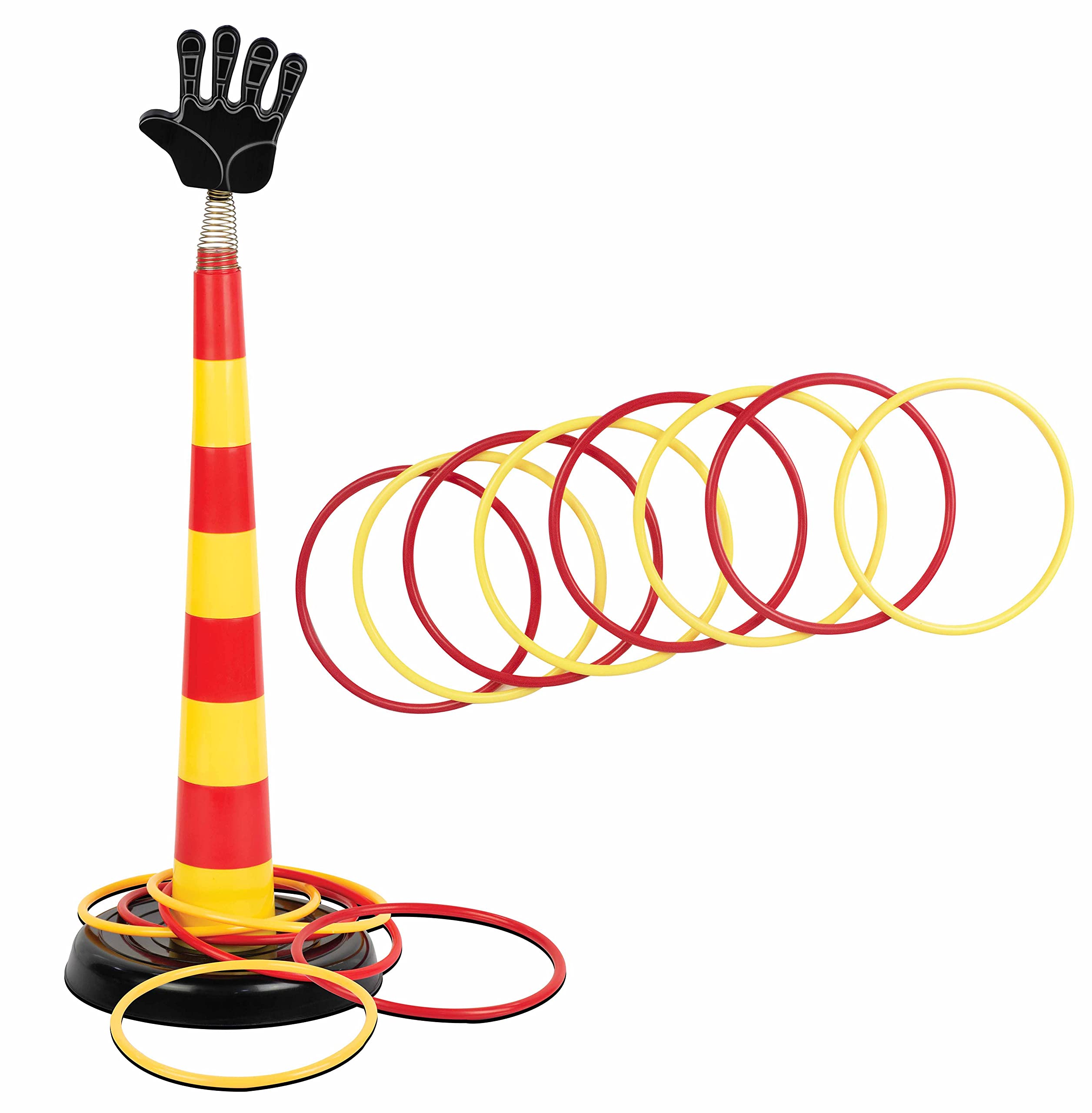 itoys Hoopy Loopy Fun Stacking Ring toss Throw Game for Kids Playing Fun with 8 Multicolor Rings (Generic)