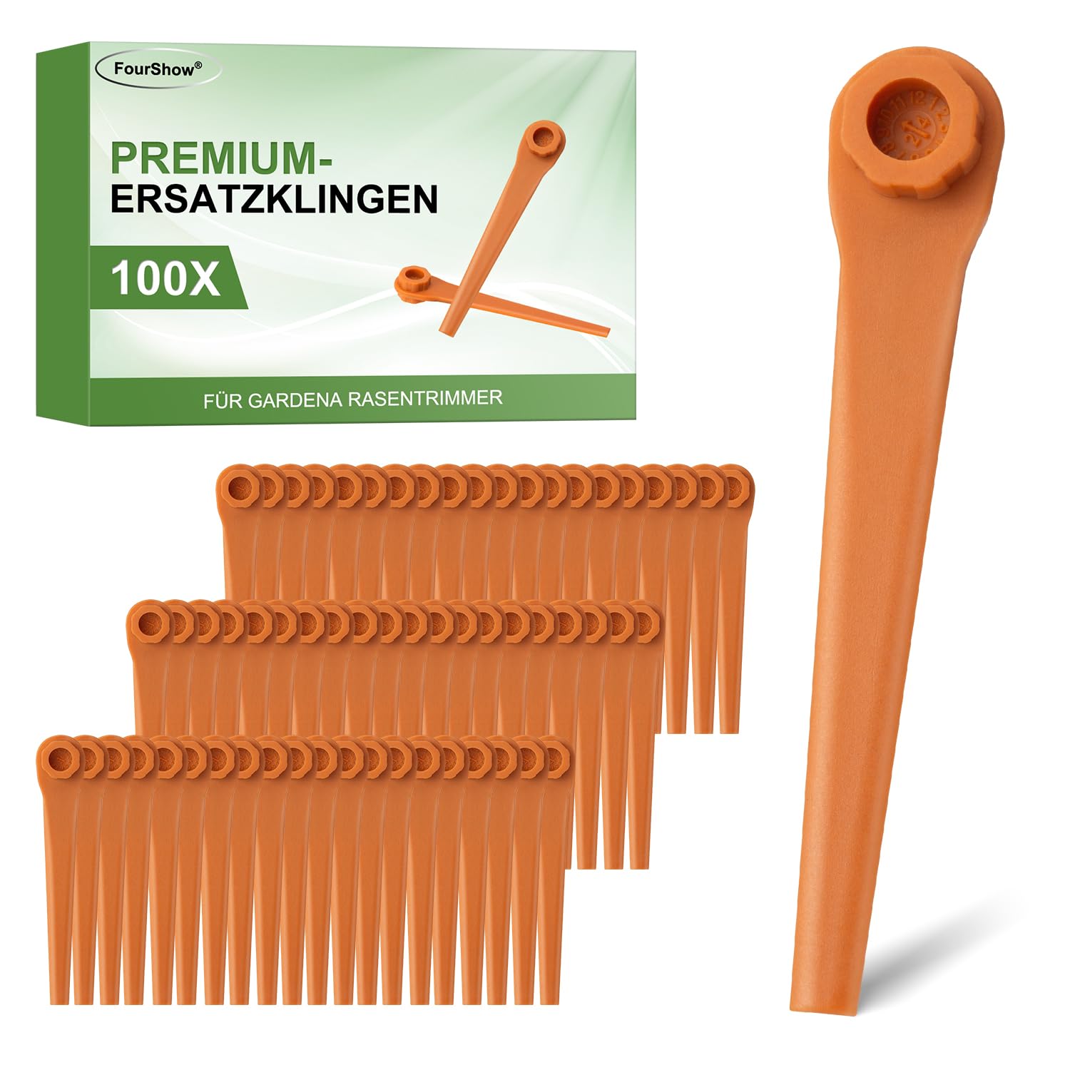 PA6 Ersatzmesser RotorCut Kompatibel mit Rasentrimmer Gardena,Kunststoffmesser für Gardena Rasentrimmer und Akkutrimmer