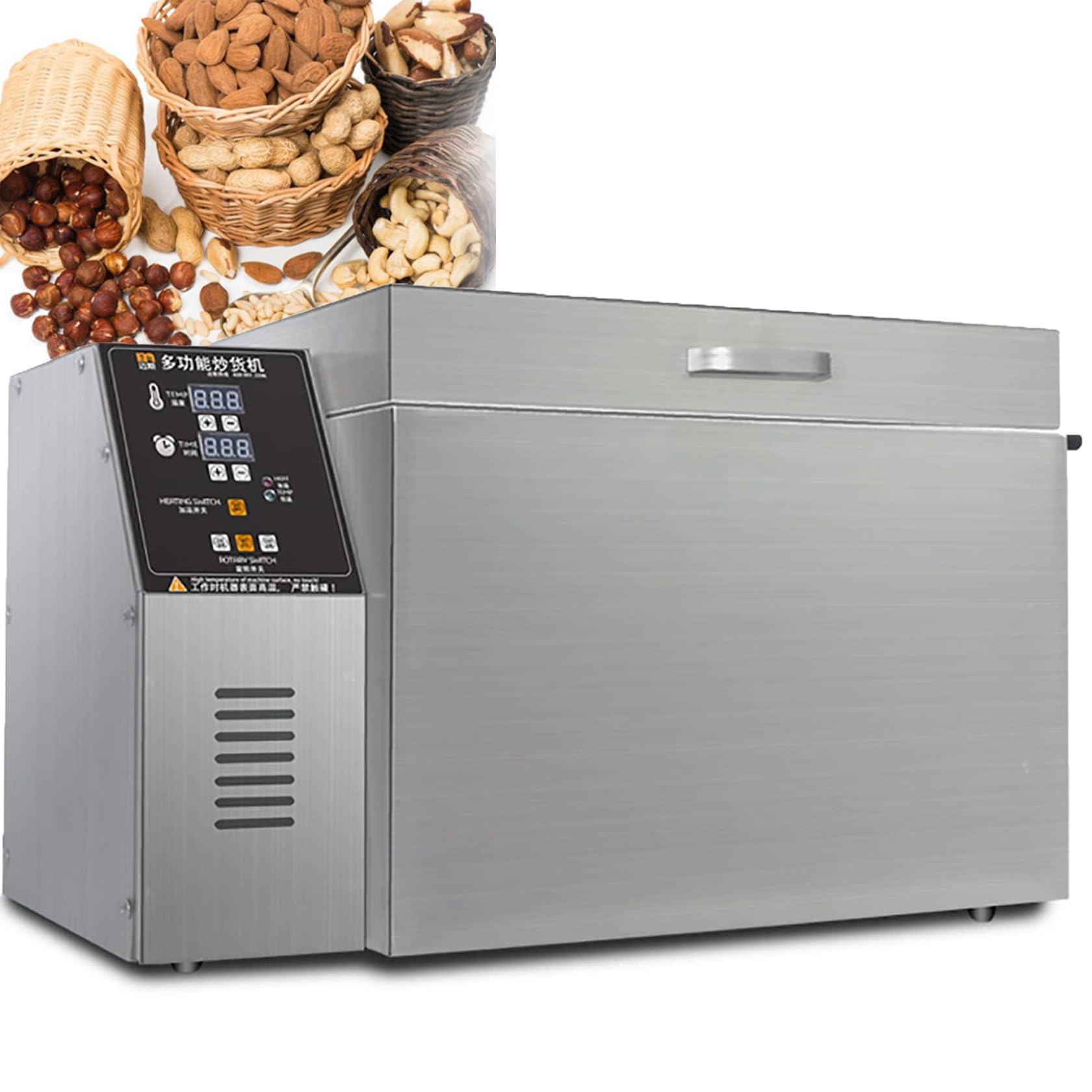 Aioneer Electric Coffee Bean Roaster Machine, Timing & Temperature Adjustable, Stainless Steel For Baking Coffee, Chestnuts, Peanuts & Grains, 4000G Capacity