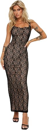 Princess Polly Womens Romani Lace Maxi Dress