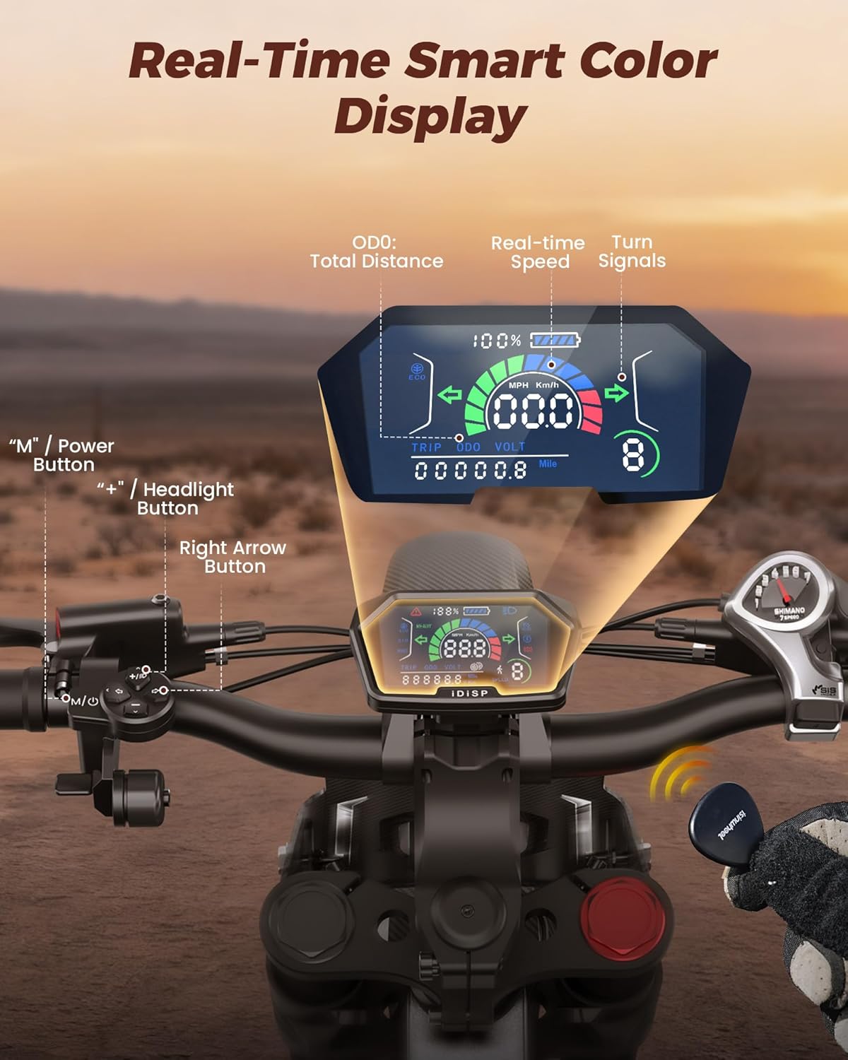 Electric Dirt Bike for Adult,𝗣𝗲𝗮𝗸 𝟰𝟬𝟬𝟬𝗪 Motor 48V 27Ah Battery Up to 35 MPH 150 Miles Electric Motorcycle,NFC LCD Display All Terrain Electric Bike Full Suspension Moped E-Bike