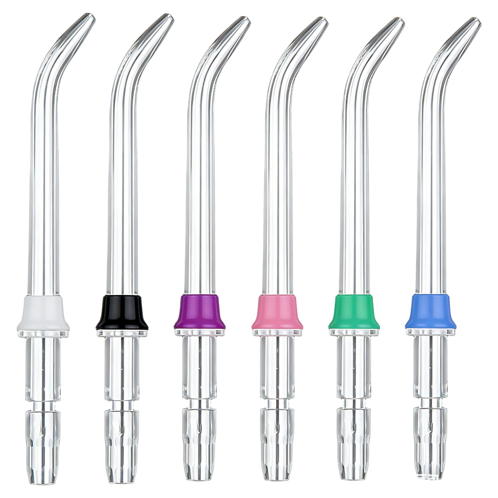 Boquilla de Repuesto para Water Flosser, 6PCS Cabezales de Repuesto para Irrigador Dental, para Limpiar Dientes Encías Brackets, Compatible con WP-100, WP-660, WP-250