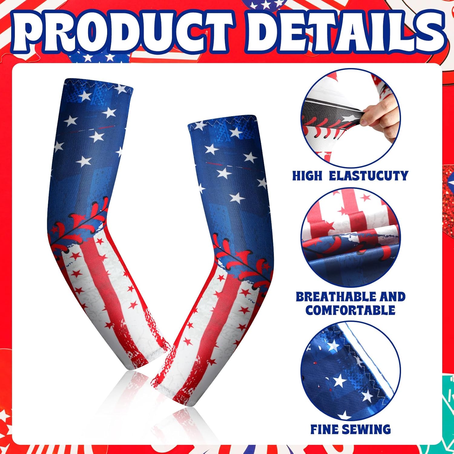 12 Pairs Baseball Arm Sleeve Youth Sports Elbow Compression Basketball Shooter Sleeves Sun Protection Anti Slip