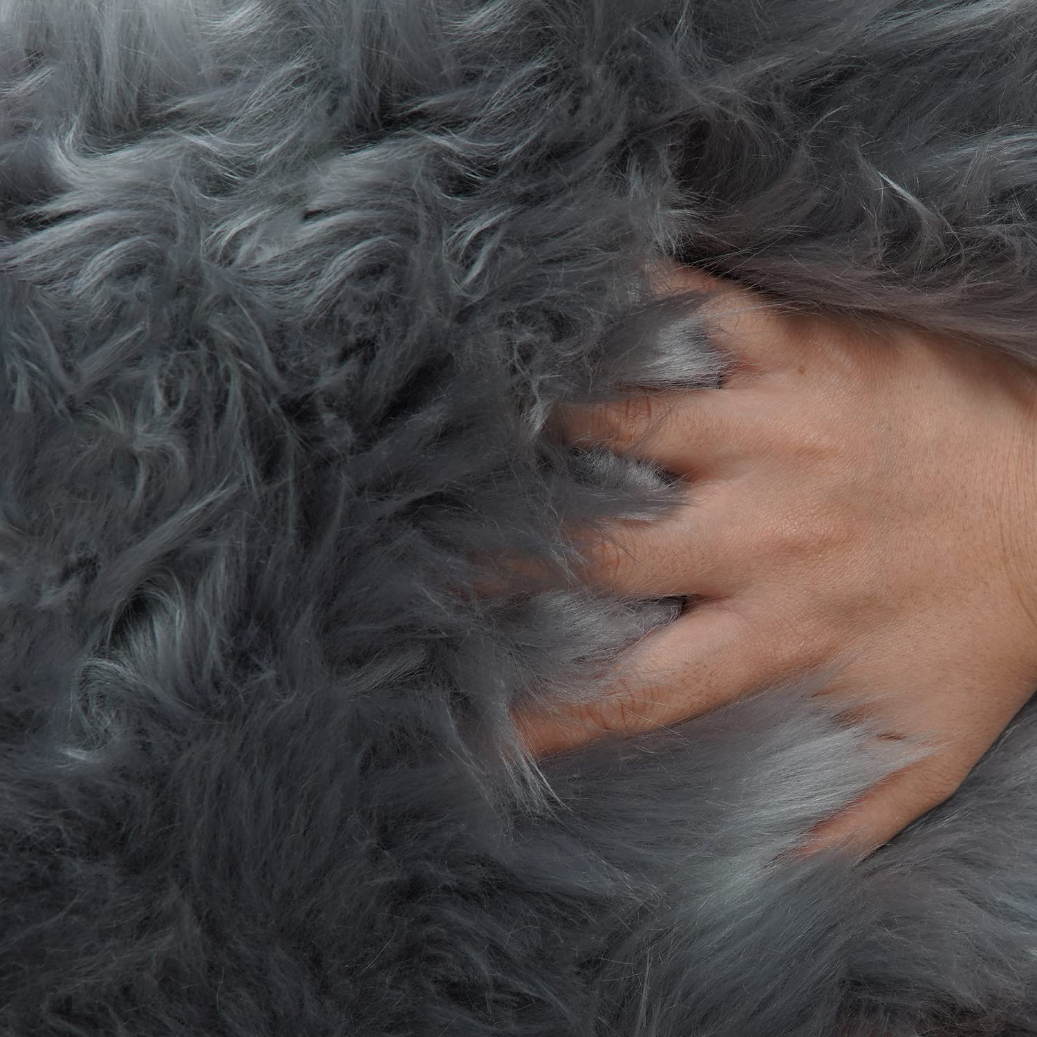 MH MYLUNE HOME Genuine Sheepskin Rug, New Zealand Natural Sheepskin Throw,Luxury Fluffy Sheepskin Seat/Chair Coverï¼Œ Real Shearling Rug Soft, Lambskin Animal Fur Rug for Bedroom/Living Room