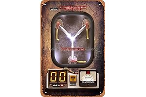 Vintage Steampunk Flux Capacitor Charger, 12" x 8" Wall Décor