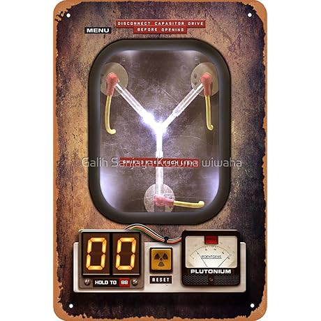 Vintage Steampunk Flux Capacitor Charger, 12" x 8" Wall Décor