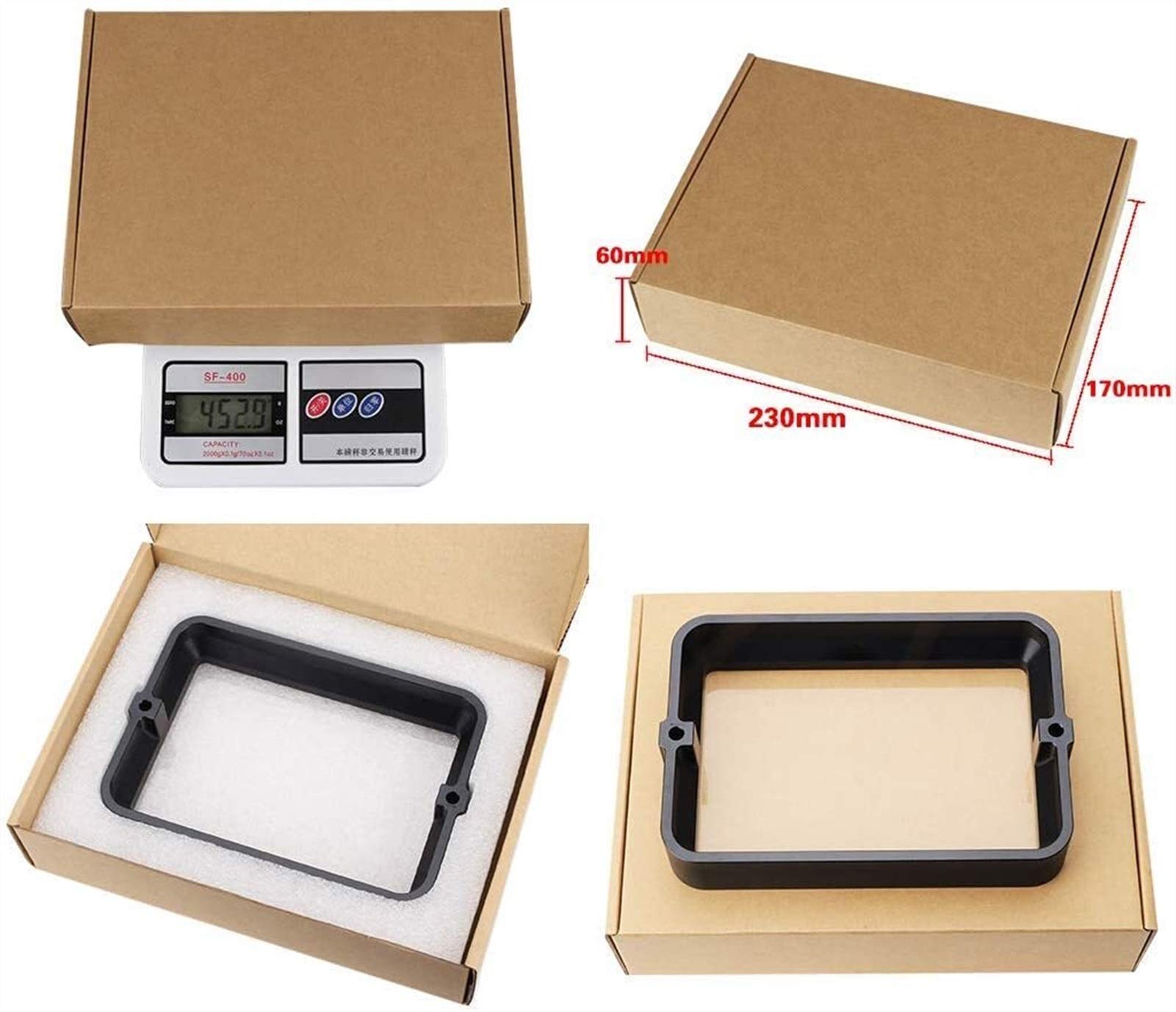 parti della stampante Serbatoio in resina di alluminio con pellicola in foglio FEP IVA Telaio completamente in metallo resistente per parti di stampanti 3D LCD Photon SLA da 5,5/6,3 pollici Accessori