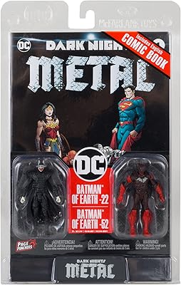 DC Direct - Gaming 3 Figure with Comic 2Pk Wave 1 - Batman Who Laughs & Red Death (Dark Nights Metal #1)