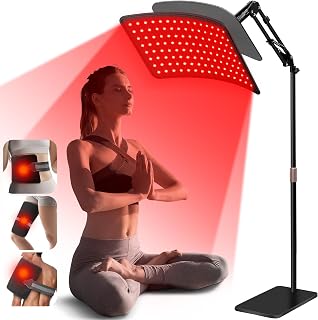 INTEO Red Light Therapy for Face and Body, Infrared Red Light Therapy Lamp | 2-in-1 Detachable Red Light Panel with Stand, 660nm 850nm Near Infrared Light Thera