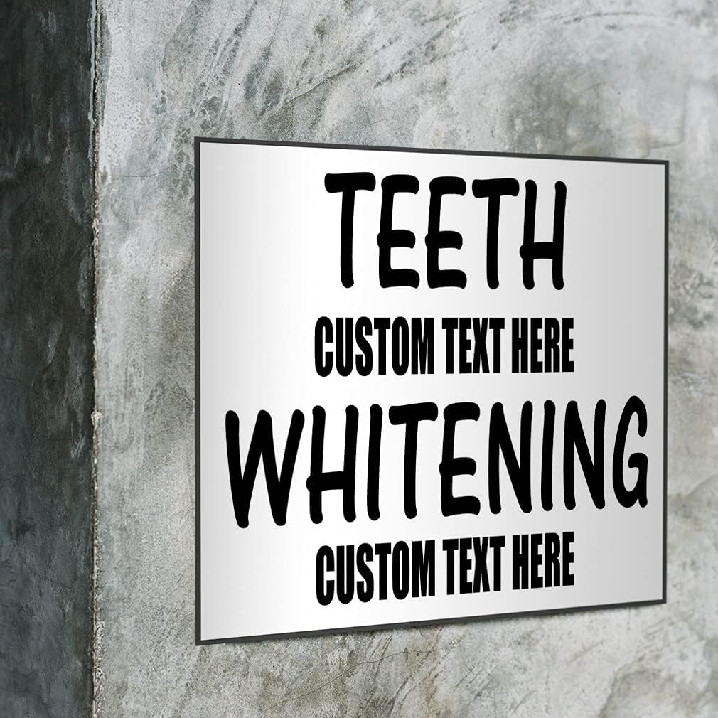 Custom Decal Stickers Multiple Sizes Teeth Whitening #1 Advertising Printing Industrial Vinyl Safety Sign Label Dentists Personalized Text Here 24x18Inches