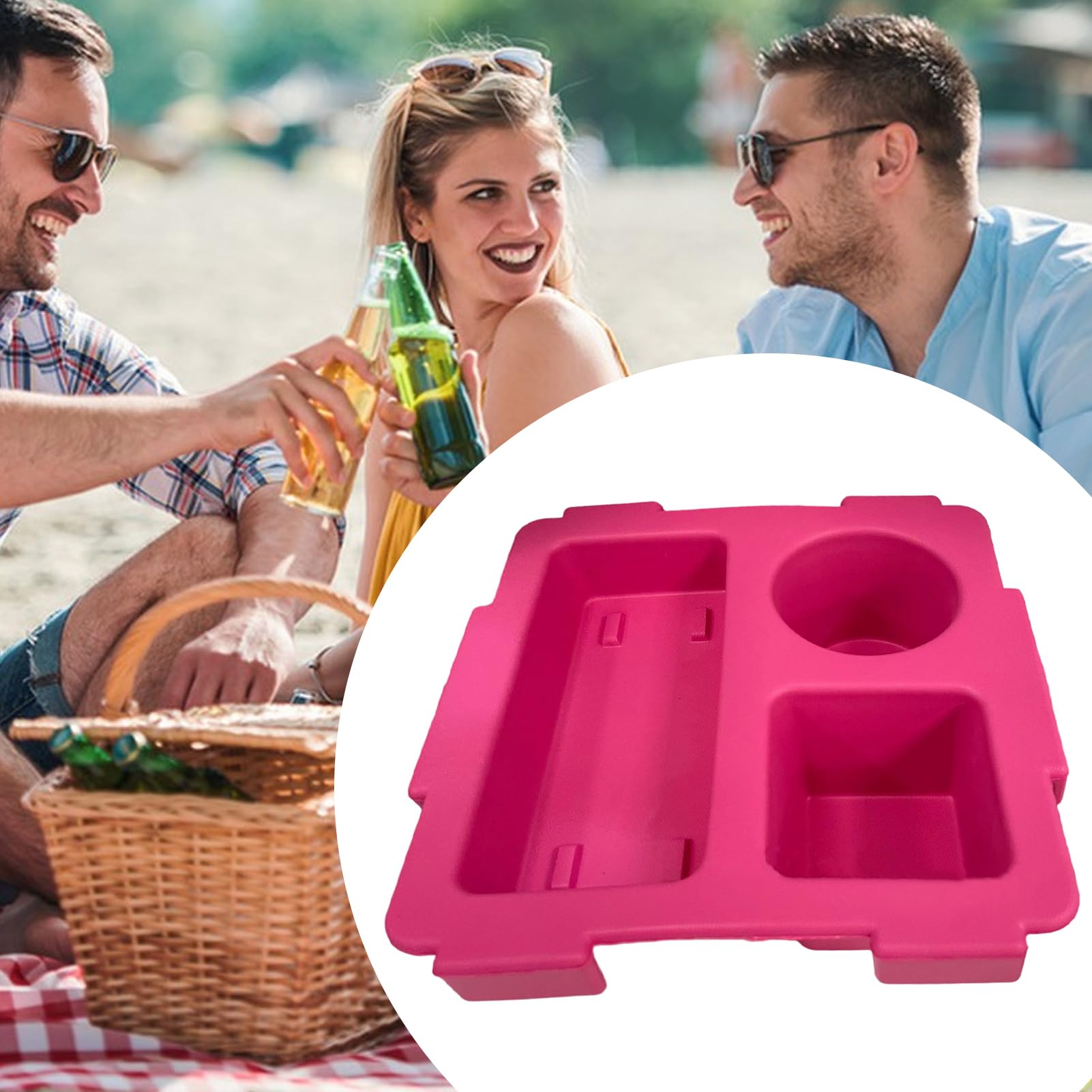 Soporte de Taza para Bolso Bogg, Accesorio de Soporte para Bebidas de Bolsas de Playa, Bandeja de Soporte de Copa para bocadillos, Soporte de Botellas de Agua para Accesorios de Bolsas Bogg