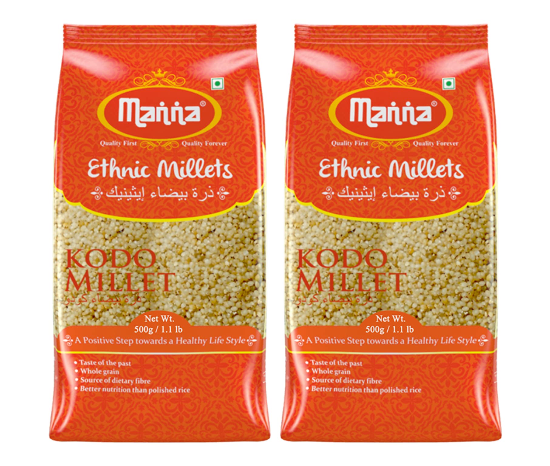 Buy MannaKodo Millet (Unpolished) Kodri Natural Grains 1kg (500g x