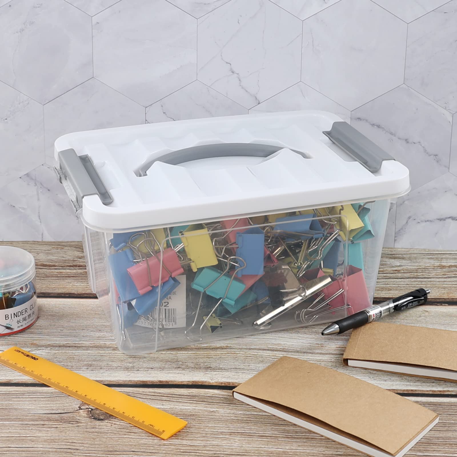 Transparent Kisten mit Deckel, 5.5 L Aufbewahrungsboxen mit Deckel Setz von 6