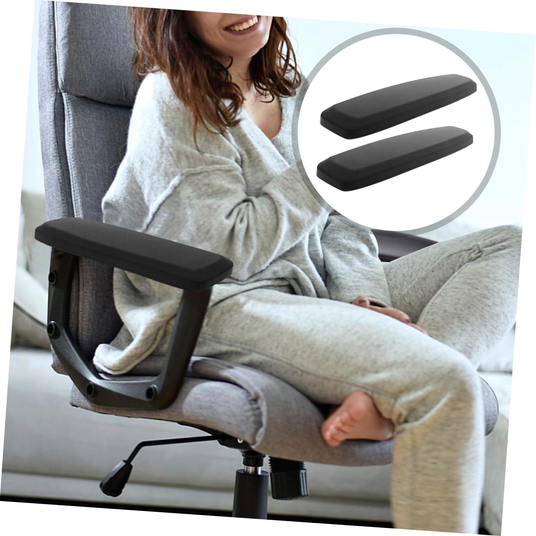 SHINEOFI 2piezas Almohadillas para Reposabrazos Silla Oficina Repuestos Adecuado para Sillas Gamer Oficina de Ruedas Funda Reposabrazos Despacho