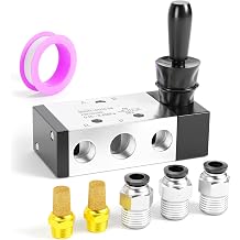 1/4" NPT 5 Way 2 Position Air Hand Lever Operated Valve Pneumatic Solenoid Valve Manual Control Push-Pull 4H210-081/4" NPT/Spring Return Position,3 Way 2 Position