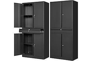 Letaya Cabinets for Garage: Metal Storage Solution with Drawer and Lock