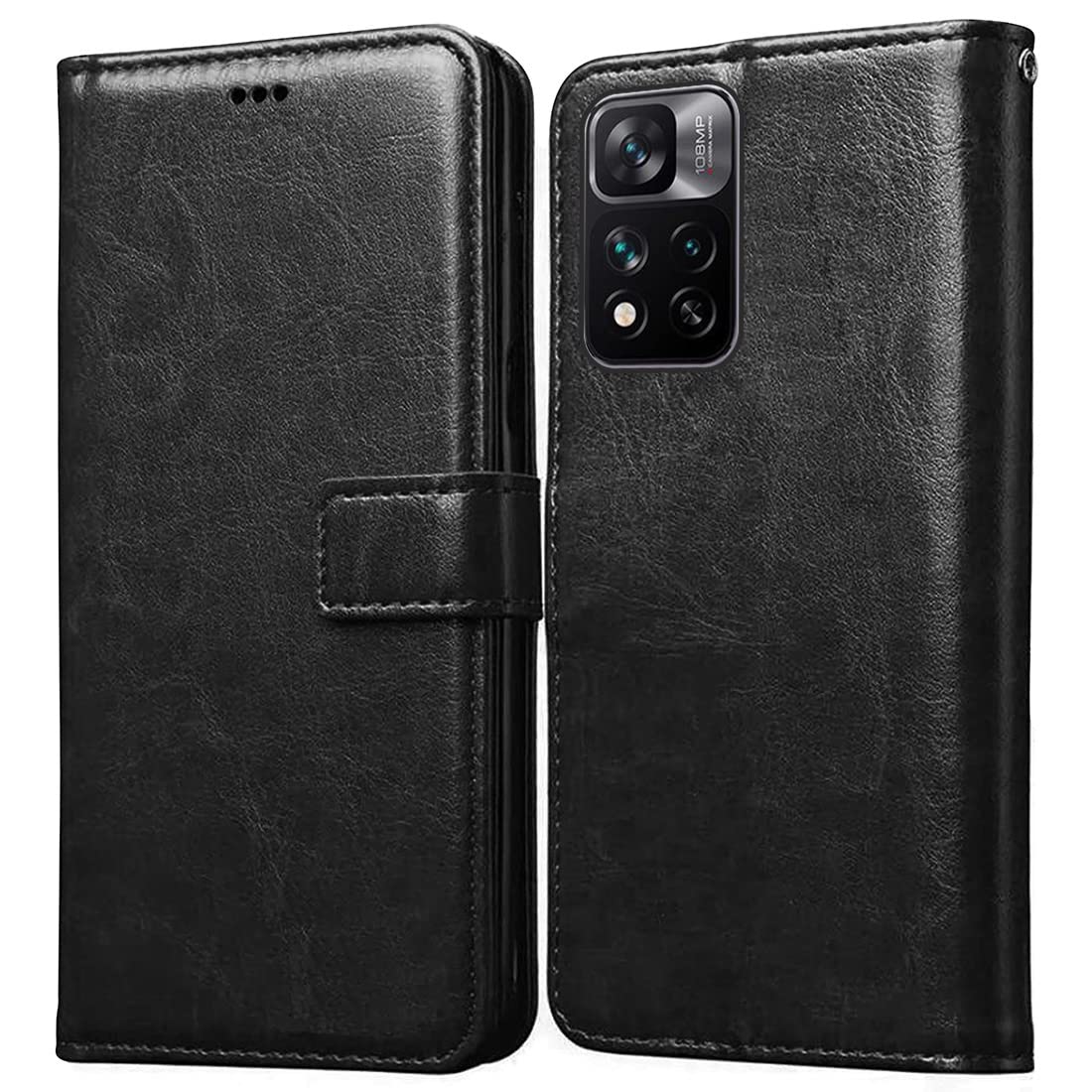 Casotec Flip Cover for Mi 11i Hypercharge 5G / Mi 11i 5G | Premium Leather Finish | Inbuilt Pockets & Stand | Flip Case for Mi 11i Hypercharge 5G / Mi 11i 5G (Black) (B09S3MLMPQ) Amazon Price History, Amazon Price Tracker