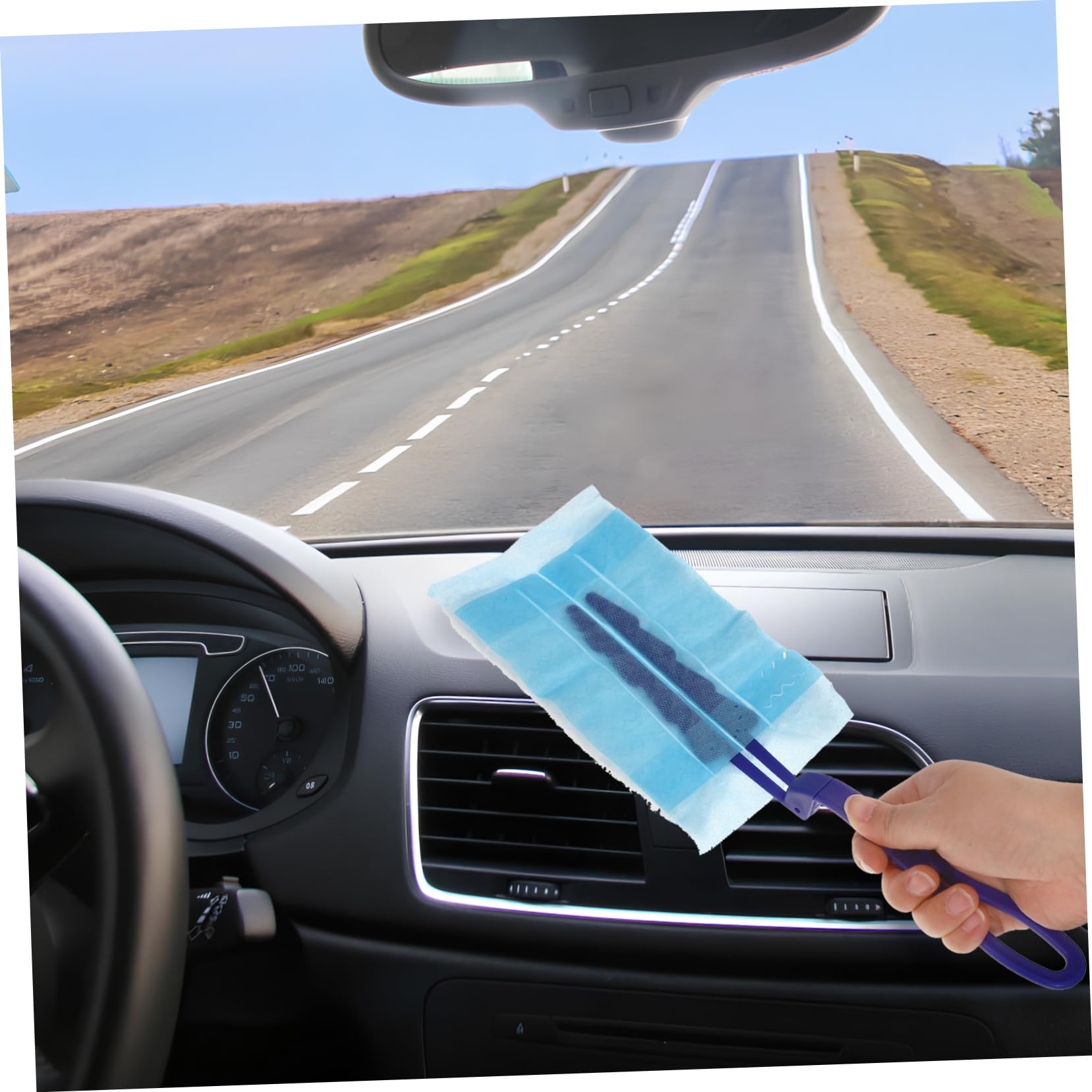 PartyKindom 3juegos Duster Electrostático con Recambios para Limpieza De Muebles Ventanas Sofás y Coches Compacto y Fácil De Usar