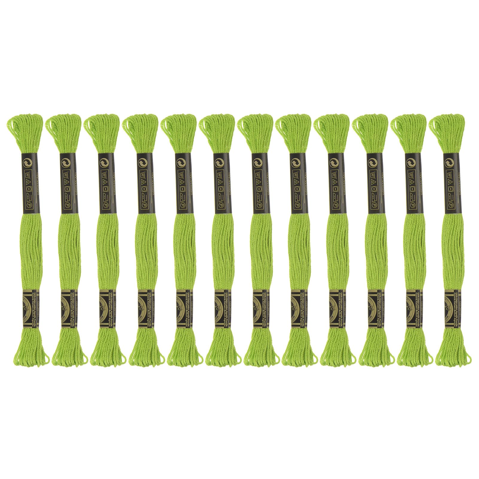 Produktbild von Stickgarn Stickfaden Knüpfgarn 100% Baumwolle 15 M Grün (6182