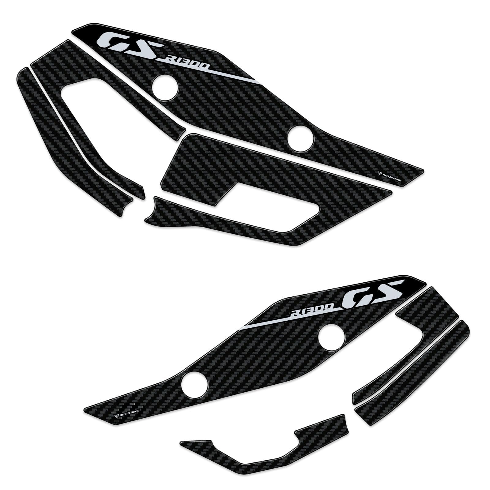Resin Bike Adhesivos de Moto Compatibles con BMW R 1300 GS 2023-2026. Protección Talonera para Moto de Choques y Arañazos de Moto. Adhesivo 3D Resinado - Made in Italy