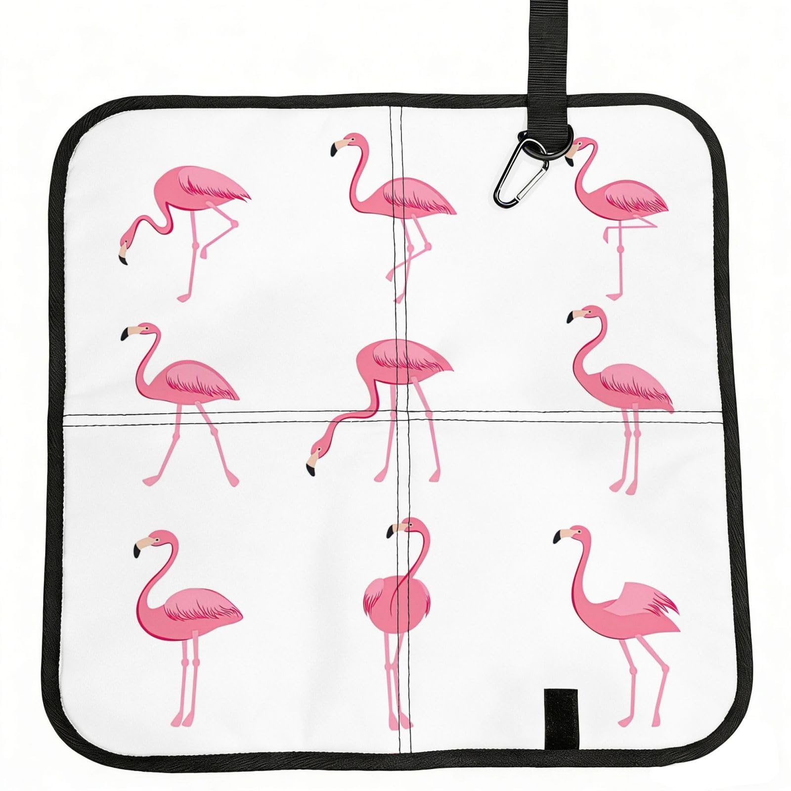 YGLHBDPBF Flamingos on white Print Camping seat cushion,Foldable Sitting Pads,Save Backpack Space for Hiking