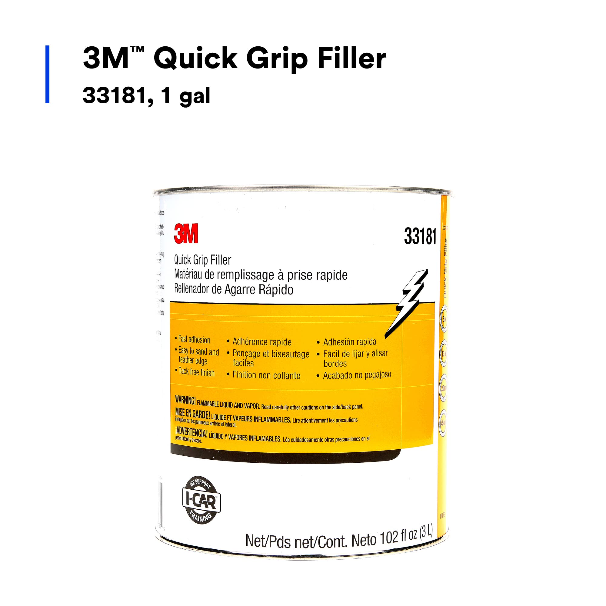 Amazon.com: 3M Quick Grip Filler 33181, Stain Resistant, Tack Free