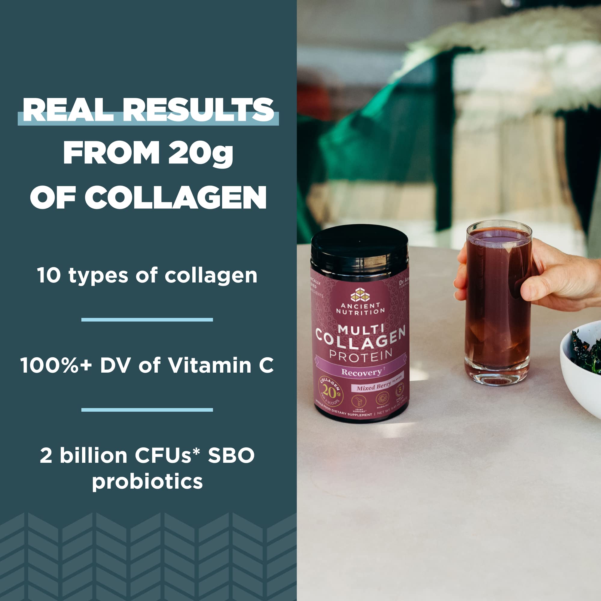 Buy Collagen Powder Protein by Ancient Nutrition, Multi Collagen Protein Rest and Recovery
