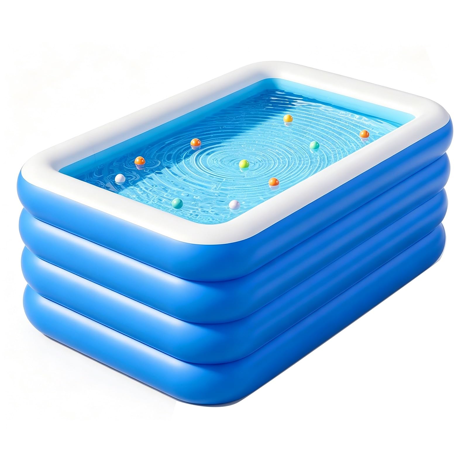 Piscina Hinchable Infantil Piscina Plegable De 2/3 Capas | Piscina infantil grande para patio exterior(180*118*66cm)