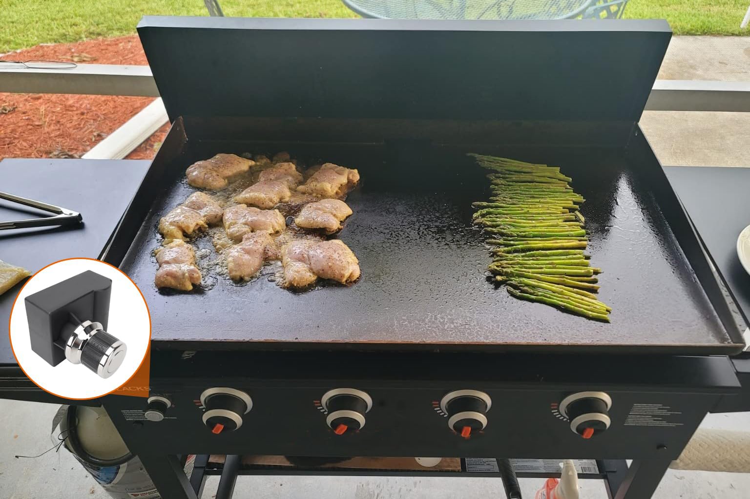 BBQ Future Zestaw zapalników do grilla Blackstone 36 cali Griddle, 4-gniazdkowy zestaw do wymiany elektronicznego zapłonnika akumulatorowego