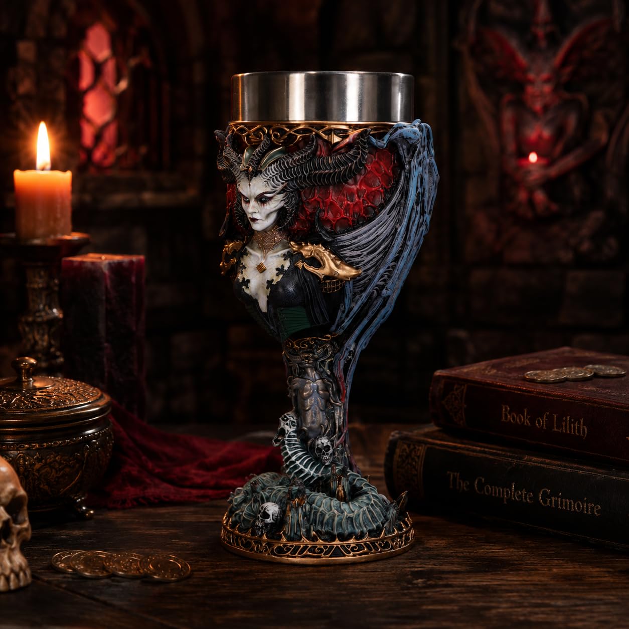 Amazon.com: Nemesis Now Diablo IV Lilith Goblet, 19.5cm