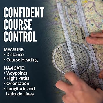 EntireFlight - E6B Flight Computer and Aviation Plotter - Essential Pilot Accessories and Aviation Tools for Your Flight Bag - Use with IFR VFR Sectional Charts - Premium Calculator