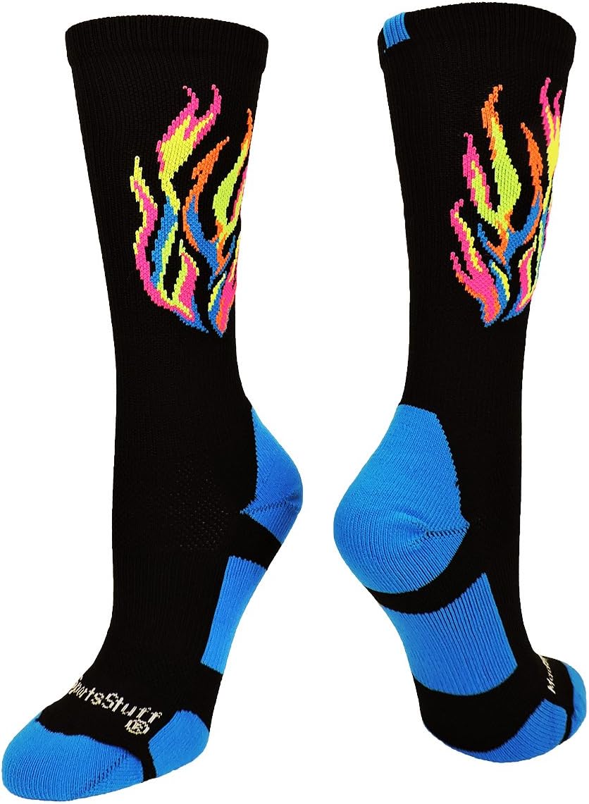 MadSportsStuff Flame Athletic Crew Socks (multiple colors)