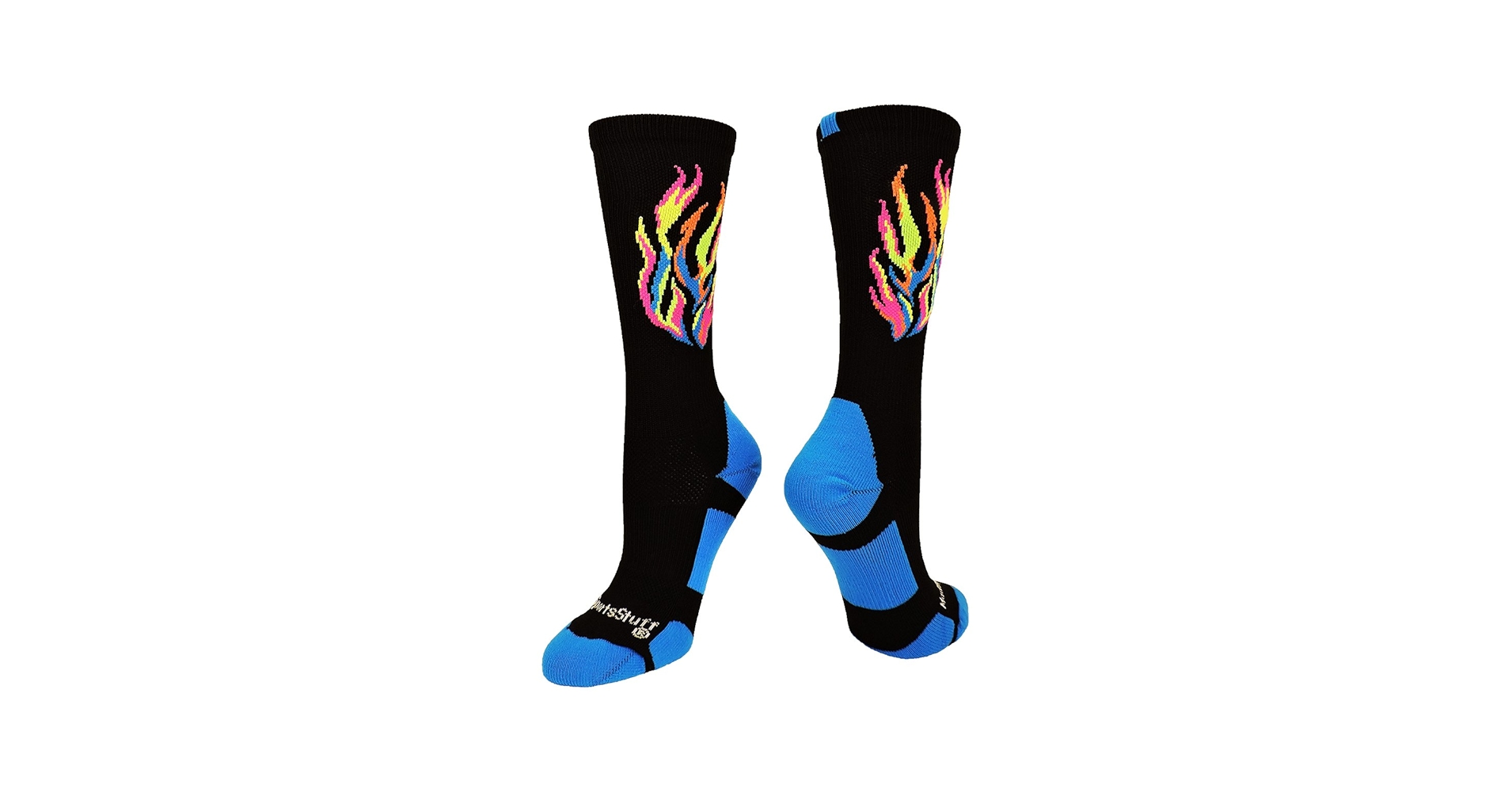 Amazon.com: MadSportsStuff Flame Athletic Crew Socks (Black
