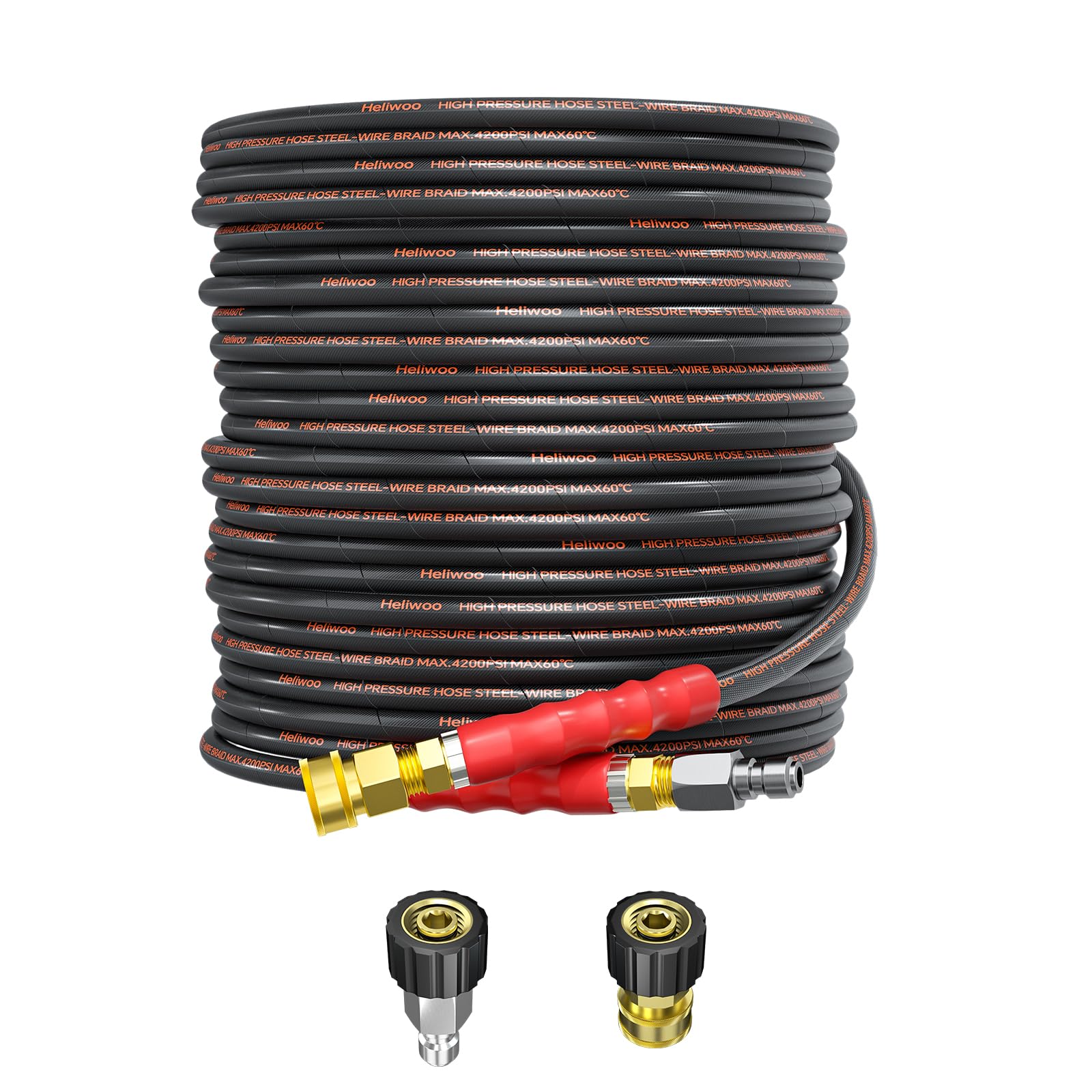 75FT Pressure Washer Hose 1/4" 4200PSI Kink Resistant