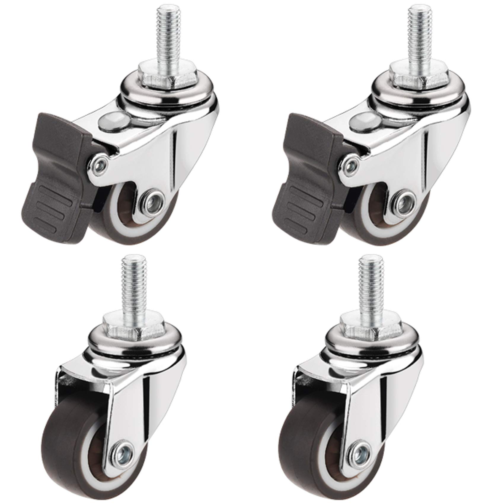 Roulettes pour meubles robustes de taille métrique M6 M8 pour salon