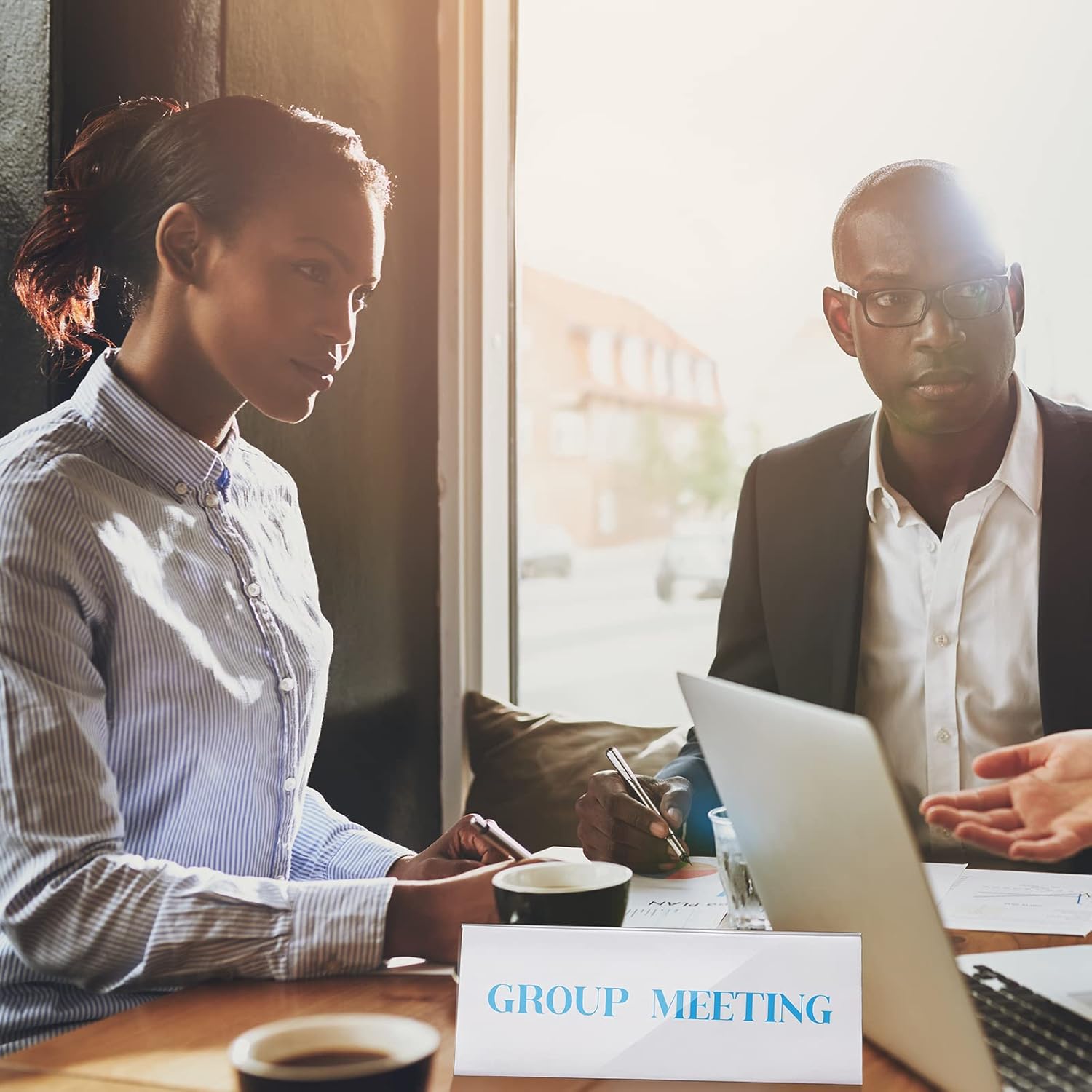 Vicenpal 15 Pieces Clear Plastic Name Tent Holders 11" x 4.25" Acrylic Name Plate for Desk PVC Card Tent Holder Desk Sign Frame for Table Office Business Conference Meeting Room School Display Stand - Image 7