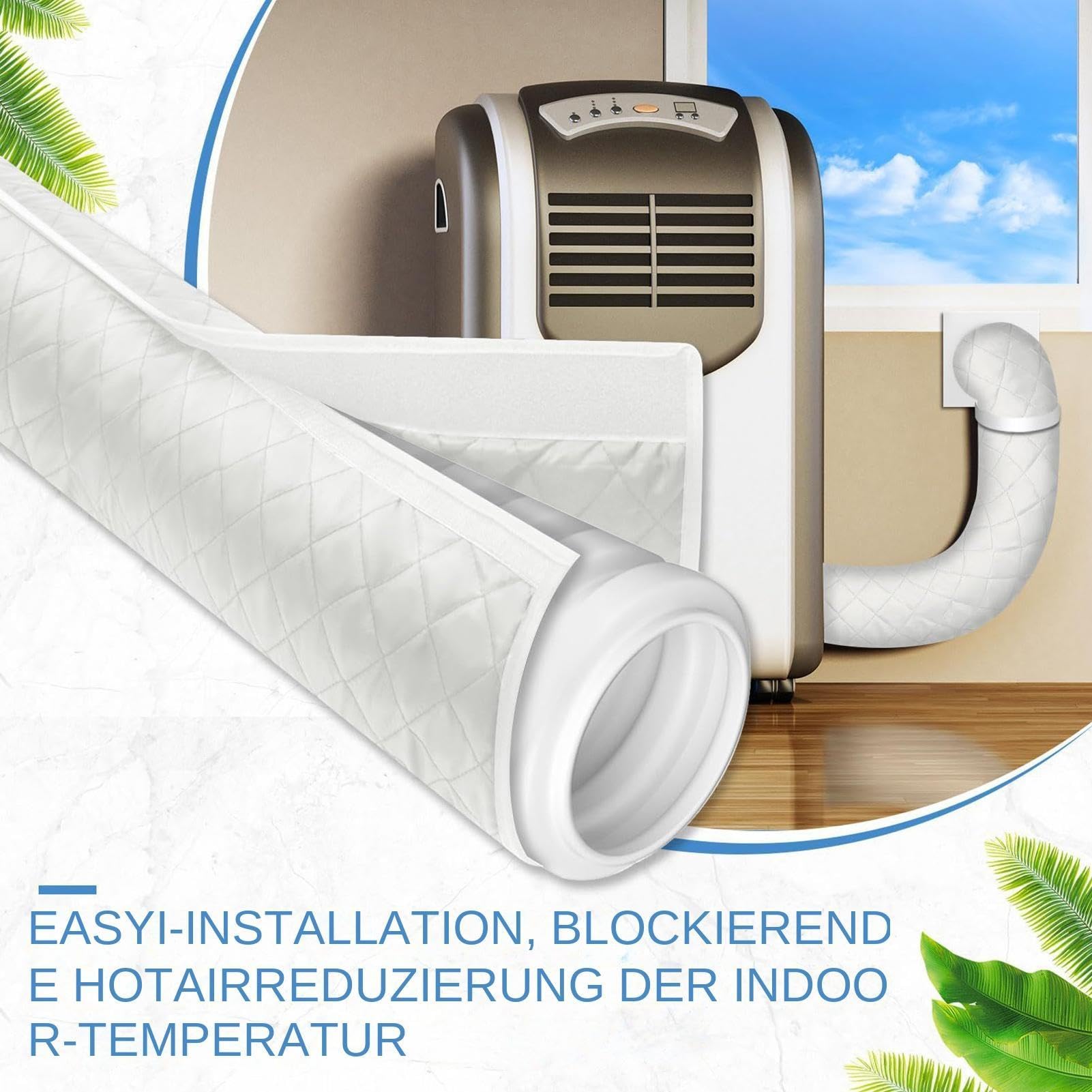 Tragbare AC-Schlauch-Isolierhülse, 5 und 5,9 Zoll isolierte Kanal-Entlüftungsabdeckung, vielseitiges Zubehör für die Lüftungskanal-Abdeckung zu Hause für den Durchmesser von Zuhause, Garage, Keller