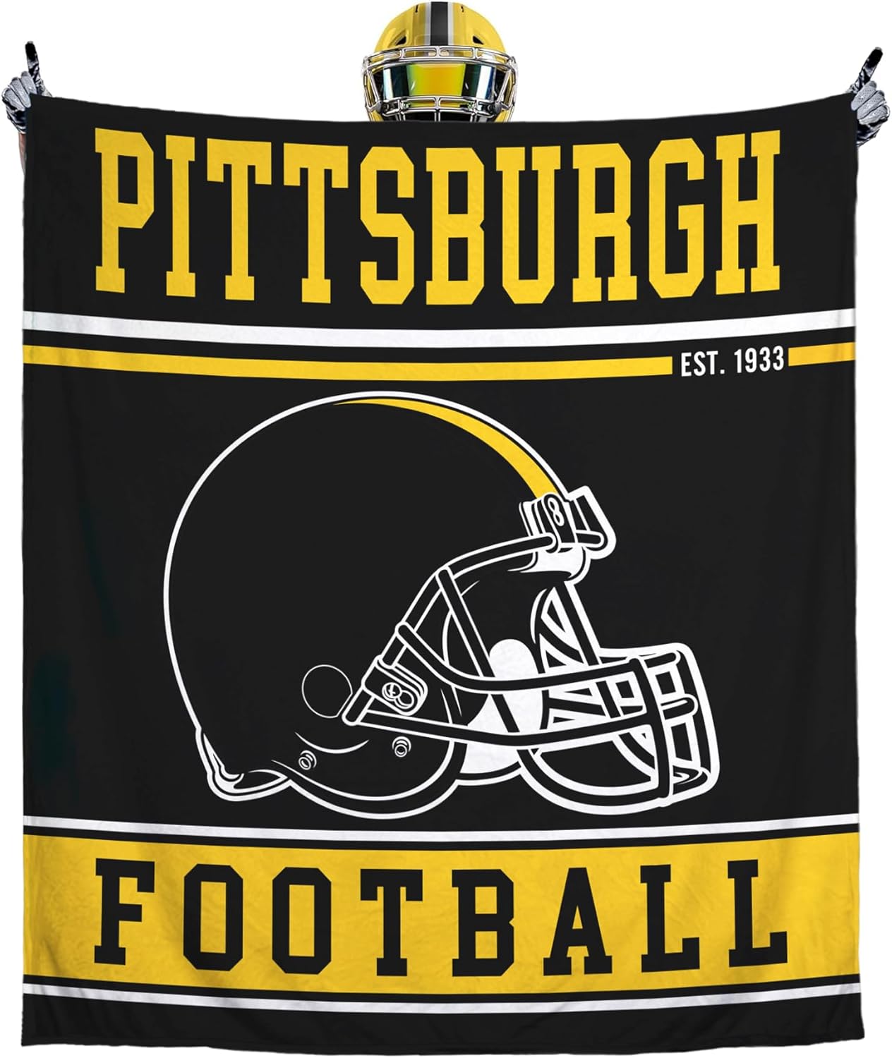 Football Blanket for Men Women Football Lovers Gifts Soft Flannel Warm Throw Blanket Football Style Travel Blanket for Men Football Fans Blankets for Sofa Bed Bedroom Living Room 50x60 Inch