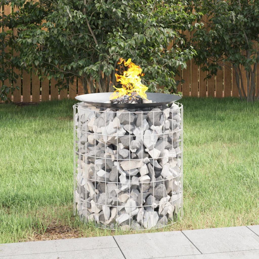 Brasero de hierro galvanizado de 50 cm de diámetro, resistente para jardín y terraza, construcción estable con alambre de 3,5 mm, brasero versátil para exterior y decoración