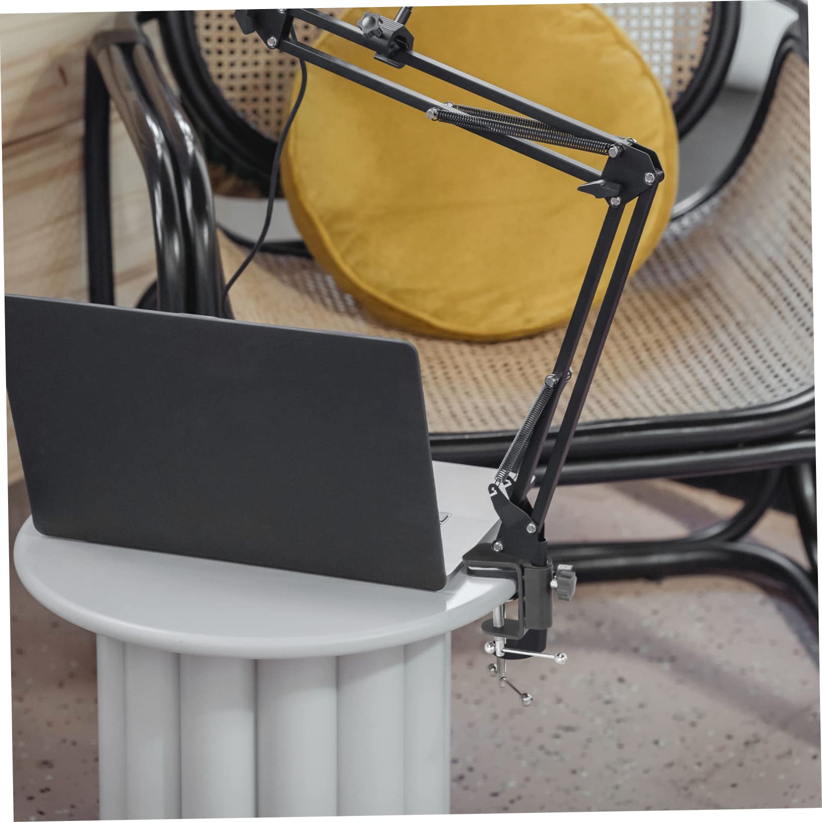 Holibanna Table Fixed Clip for Mic Stand Metal Microphone Base Holder Base Desk Mic Arm Mount