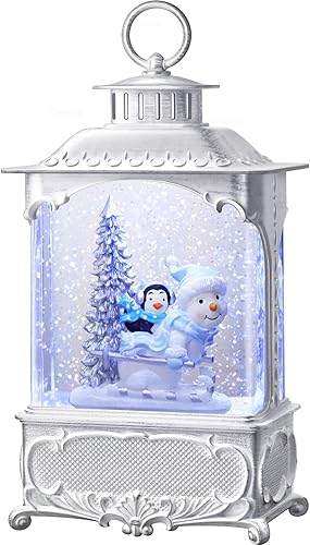 Miniatura 12 de Nativity - Linterna de globo de nieve con forma de ángel de Navidad, decoración musical iluminada de Navidad para interiores con música, Ángel y