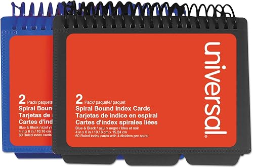 Universal Office Products Lot de 120 fiches à spirale, 10,2 x 15,2 cm, blanc, 47