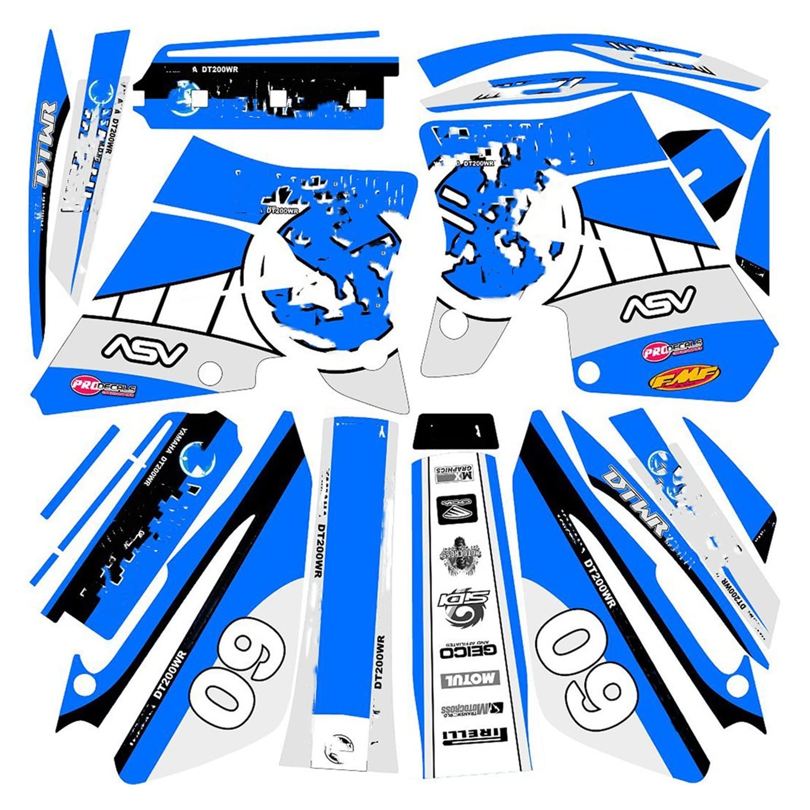 Amazon.co.jp: fit DT200WR DT 200WR DT200 WRオートバイ3M 